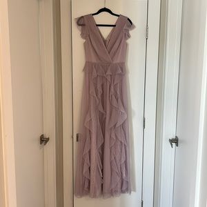 Bcbgmaxazria lavender lace formal dress